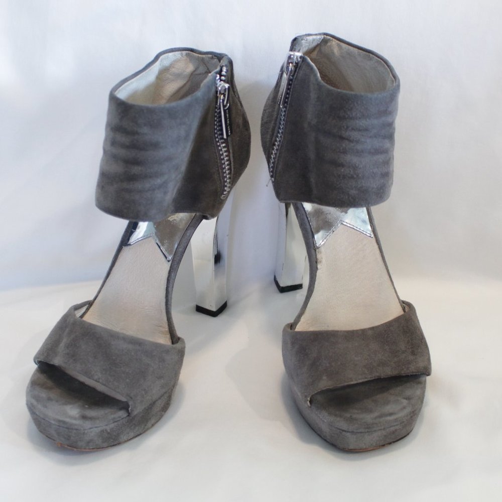 Michael Kors Grey Suede Platform Heels